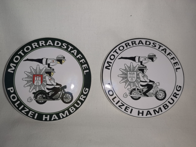 Aufkleber Logo Motorradstaffel  Motorradstaffel Polizei Hamburg